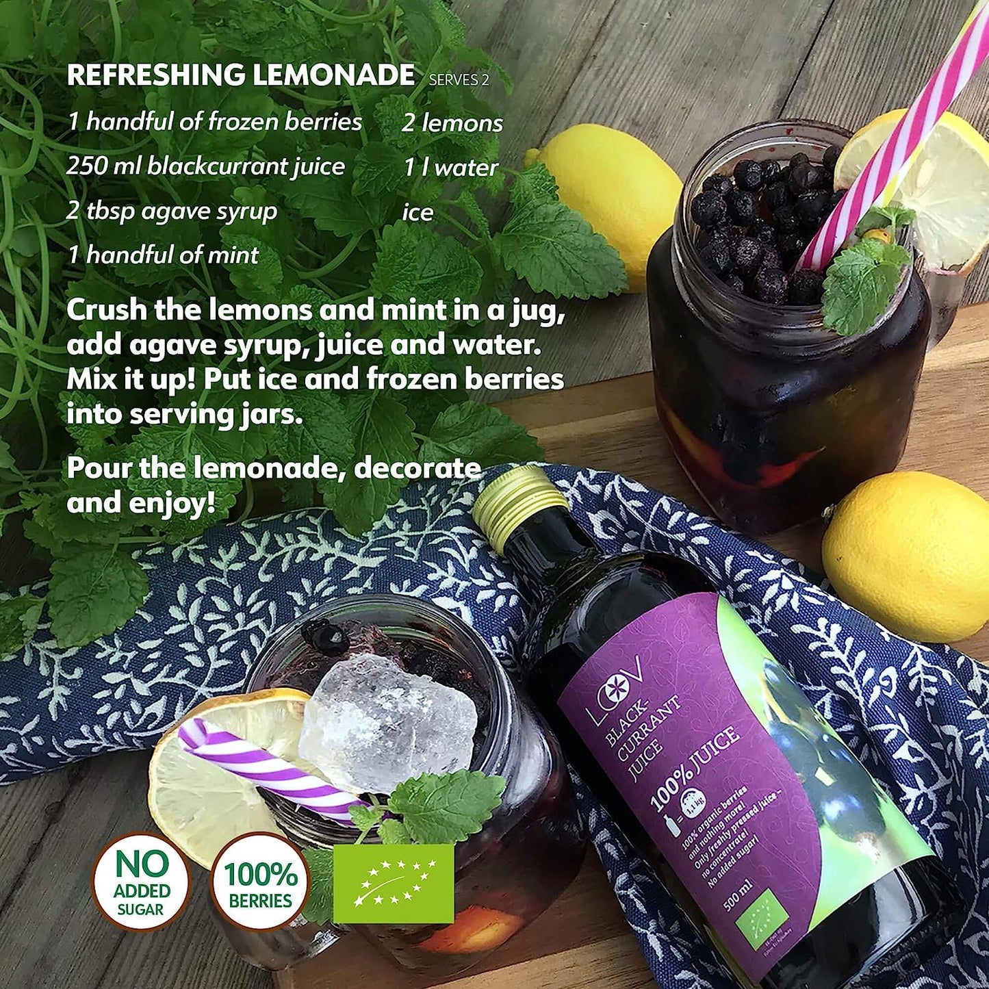 LOOV Blackcurrant Juice - RealLifeHealing
