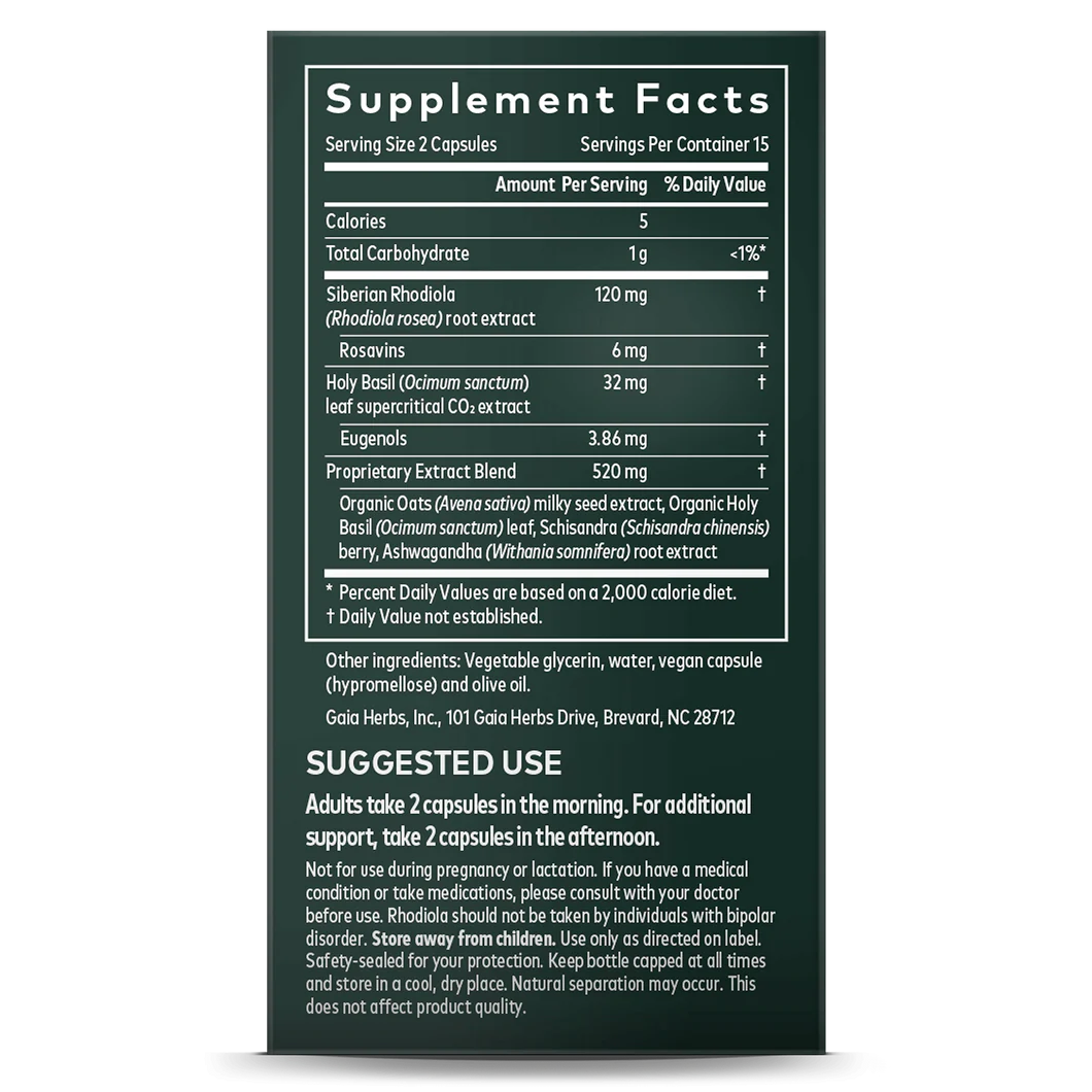 Gaia Herbs - Stress Response - RealLifeHealing