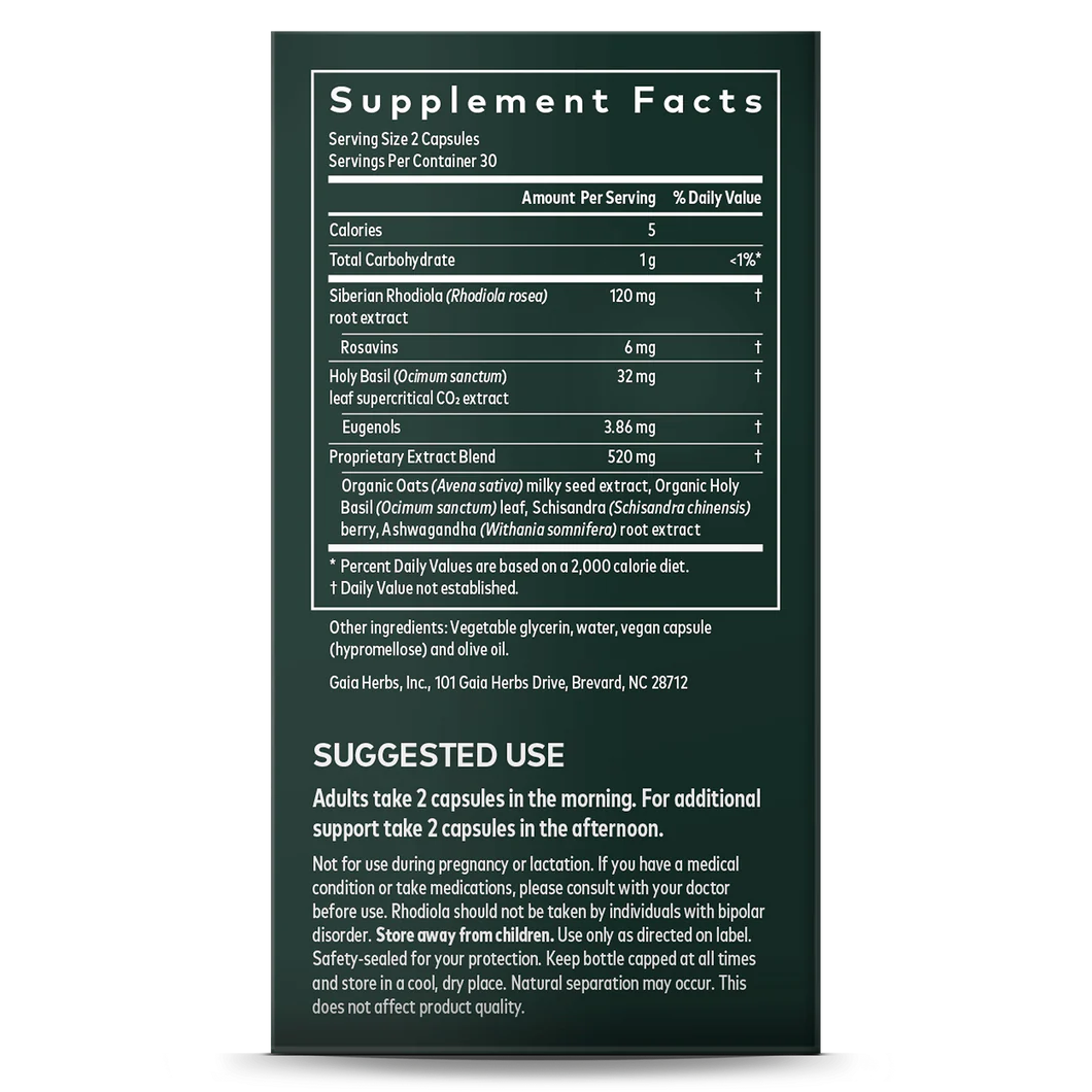 Gaia Herbs - Adrenal Health Daily Support - RealLifeHealing