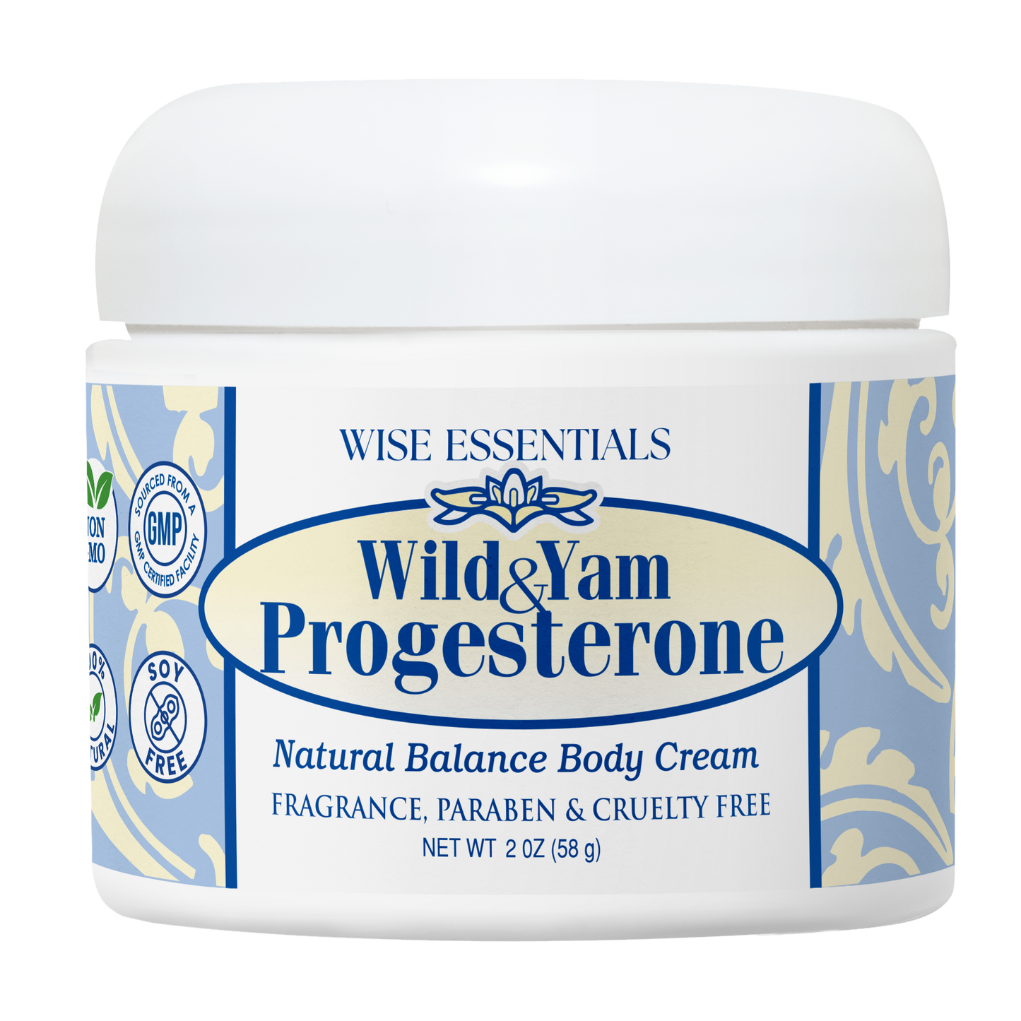 Wise Essentials - Bioidentical Progesterone and Wild Yam Cream 2 oz