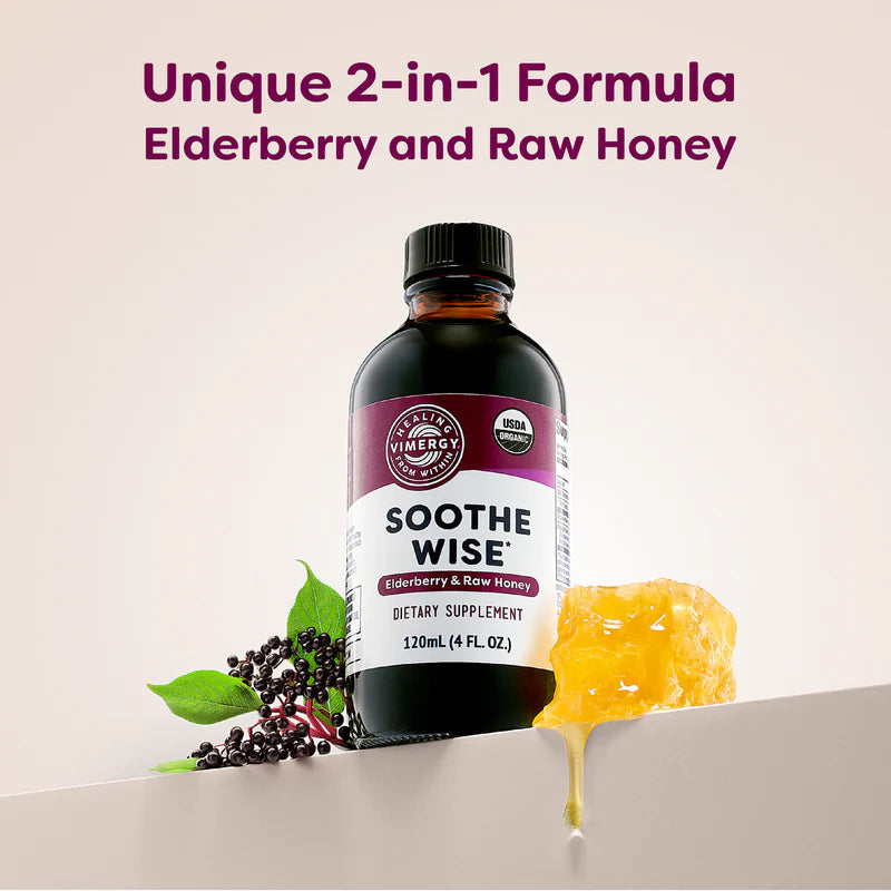 Vimergy - Soothe Wise* Elderberry & Raw Honey Syrup - RealLifeHealing